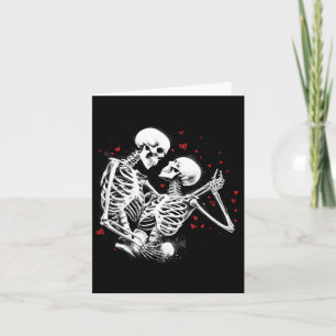 Skelettpaare zu Halloween Valentinstag T Karte