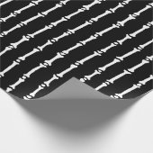 Skelettpapier für die Knochenknochen Geschenkpapier (Ecke)