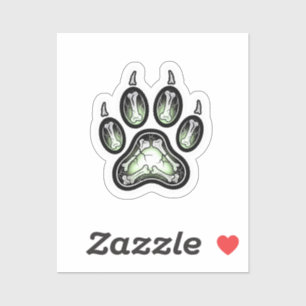 Skelettpaw Print - Spookes Halloween Knochendesign Aufkleber