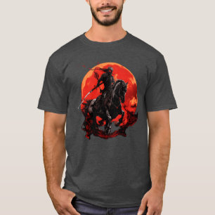 Skelettpferd Menschliches Skelett Reiten Schwert b T-Shirt