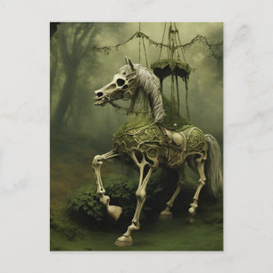 Skelettpferd Postkarte