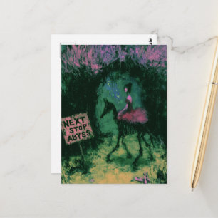 Skelettpferd und Ballerina Dark Fantasy Postkarte