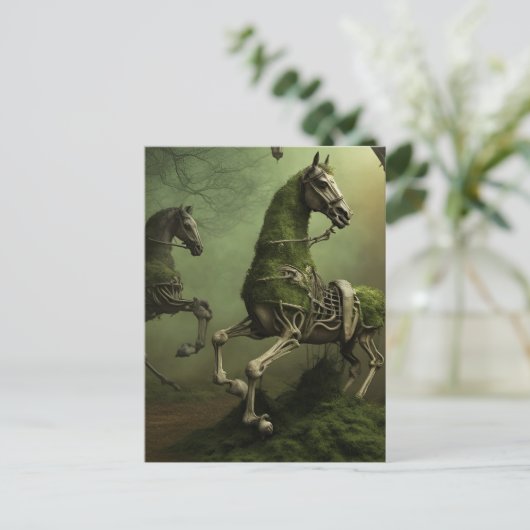Skelettpferde Postkarte (Stehend Vorderseite)