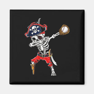 Skelettpirat & Baseball-Halloween-Kostüm Magnet