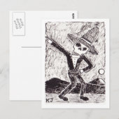 Skelettpostkarten Postkarte (Vorne/Hinten)
