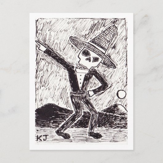 Skelettpostkarten Postkarte (Vorderseite)