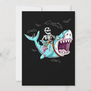 Skelettreise Zombie Shark Funny Halloween Geschenk Einladung