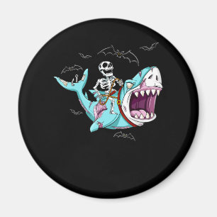 Skelettreise Zombie Shark Funny Halloween Geschenk Magnet
