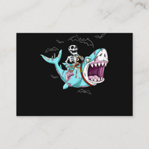 Skelettreise Zombie Shark Funny Halloween Geschenk Visitenkarte