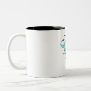 Skelettreise Zombie Shark Funny Halloween Geschenk Zweifarbige Tasse