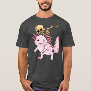 Skelettreiten Skelett Lazy Halloween Kostümkupfer T-Shirt