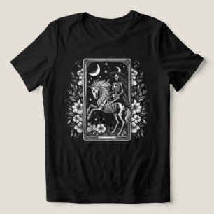 Skelettreiten Unicoron Skeletton Tarot Card Tri-Blend Shirt