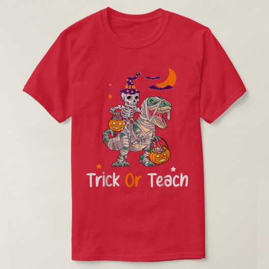 Skelettreittrick für Mama Halloween oder Teach Wi T-Shirt (Design vorne)