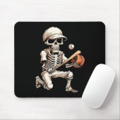 Skeletts Baseball Halloween Skull Lover Mousepad (Mit Mouse)