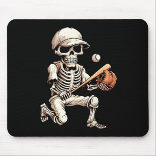 Skeletts Baseball Halloween Skull Lover Mousepad