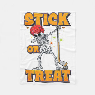 Skeletts Eishockey Spieler Halloween Kostümjungen Fleecedecke