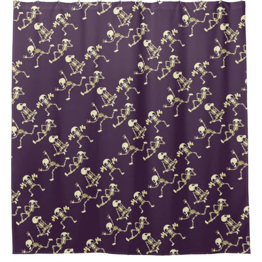 Skeletts Halloween Duschvorhang (Vorderseite)