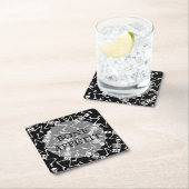 Skeletts Halloween Rechteckiger Pappuntersetzer (Vor Ort)