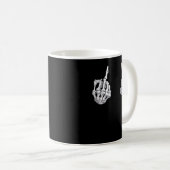 Skeletts Hand Halloween Bones Middle Finger Skull Kaffeetasse (VorderseiteRechts)