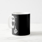 Skeletts Hand Halloween Bones Middle Finger Skull Kaffeetasse (Vorderseite Links)