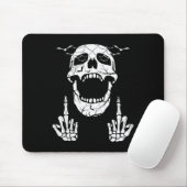 Skeletts Hand Halloween Bones Middle Finger Skull Mousepad (Mit Mouse)