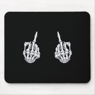 Skeletts Hand Halloween Bones Middle Finger Skull Mousepad