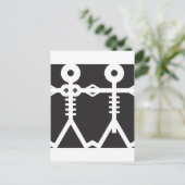 Skeletts Icon Art Postkarte (Stehend Vorderseite)