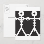 Skeletts Icon Art Postkarte (Vorne/Hinten)