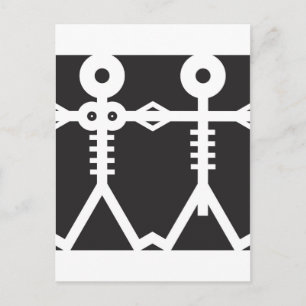 Skeletts Icon Art Postkarte