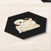 Skeletts Umarmung KatzenHalloween Katze Lover Katz Untersetzer (angewinkelt)