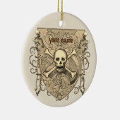 Skelettschädel Keramik Ornament (Rechts)