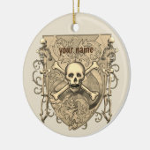 Skelettschädel Keramik Ornament (Links)