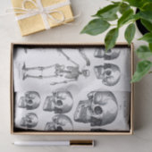 Skelettschädel Skulls Knochen Decoupage Collage Ti Seidenpapier (Geschenk)
