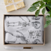 Skelettschädel Skulls Knochen Decoupage Collage Ti Seidenpapier (Geschenk)