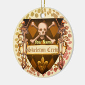 Skelettschild Crew Keramik Ornament (Links)
