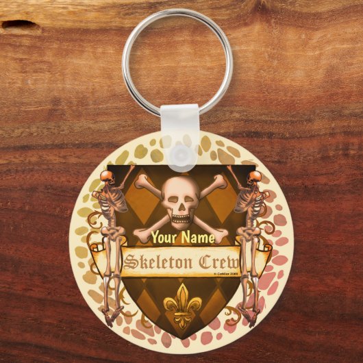 Skelettschild Crew Schlüsselanhänger (Vorderseite)