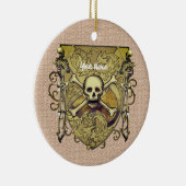 Skelettschild Keramik Ornament (Rechts)