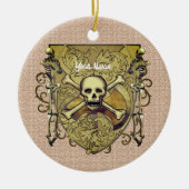 Skelettschild Keramik Ornament (Vorne)