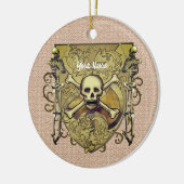 Skelettschild Keramik Ornament (Links)