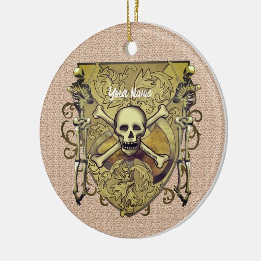 Skelettschild Keramik Ornament (Links)