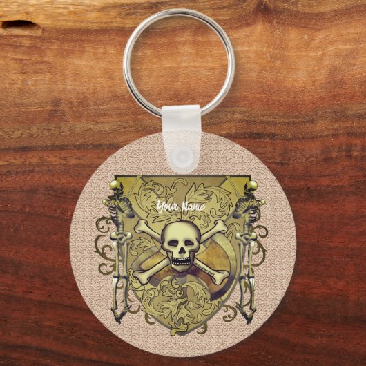 Skelettschild Schlüsselanhänger (Vorderseite)