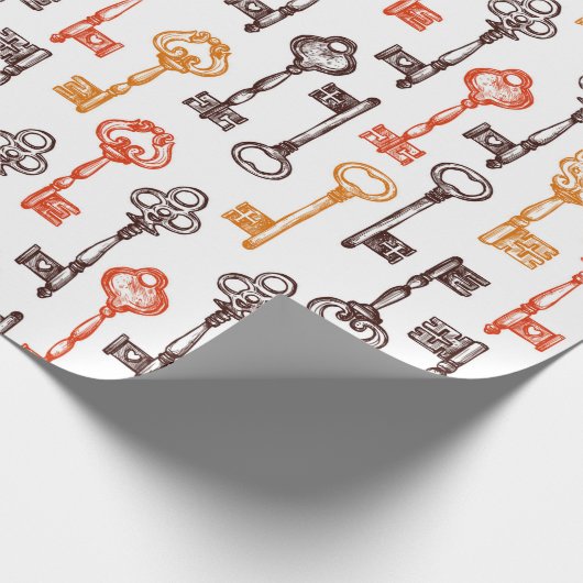 Skelettschlüssel Geschenkpapier (Ecke)