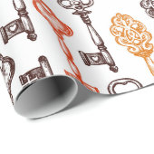 Skelettschlüssel Geschenkpapier (Rolleneckpunkt)