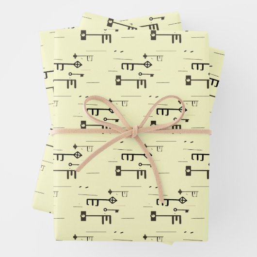 Skelettschlüssel Geschenkpapier Set (Beispiel)