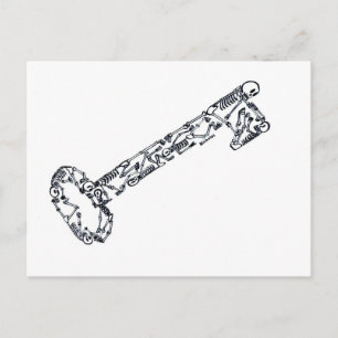 Skelettschlüssel Postkarte