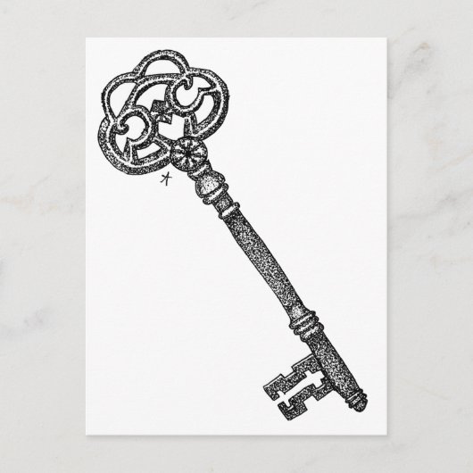 Skelettschlüssel Postkarte (Vorderseite)