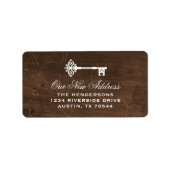 Skelettschlüssel | Rustikale Imitate Neue Adresse Adressaufkleber (Vorne)