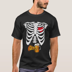 Skelettschwangerschaft Schwangere Couple Halloween T-Shirt