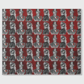 Skelettskulls Hochzeiten "Til Death Do us Part" Geschenkpapier (Flach)