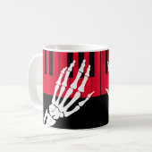 Skelettspiel Piano Kaffeetasse (Vorderseite Links)
